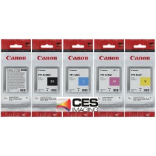PFI-123MBK-PFI-120-PFI-121M Canon Pigment Ink Tanks - 130ml  5-Pack Colors