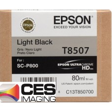 T850700 Epson UltraChrome HD Light Black Ink Cartridge - 80 ml
